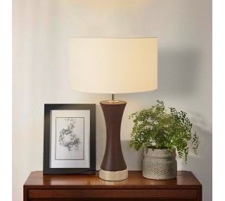 T2314 Lamp - Coffee/White