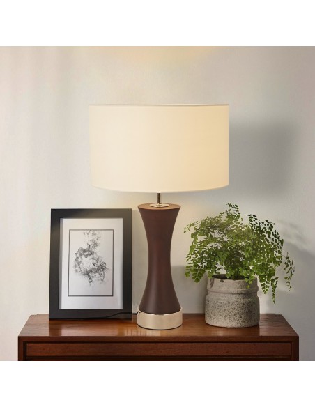 T2314 Lamp - Coffee/White