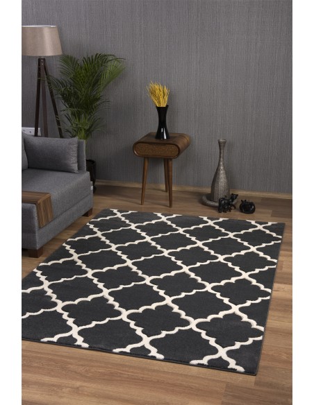 Darcy Dark Grey Rugs - Various Sizes