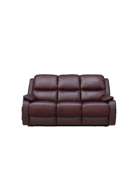 Emilio 3 Seater Fixed Sofa - Wine