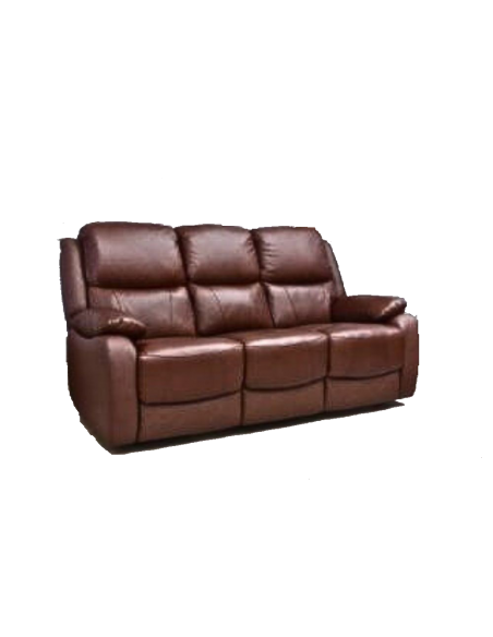 Emilio 3 Seater Fixed Sofa - Tabac