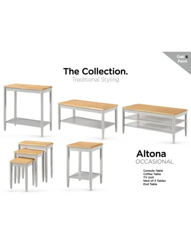 Altona TV Unit - Stone Grey/Light Oak