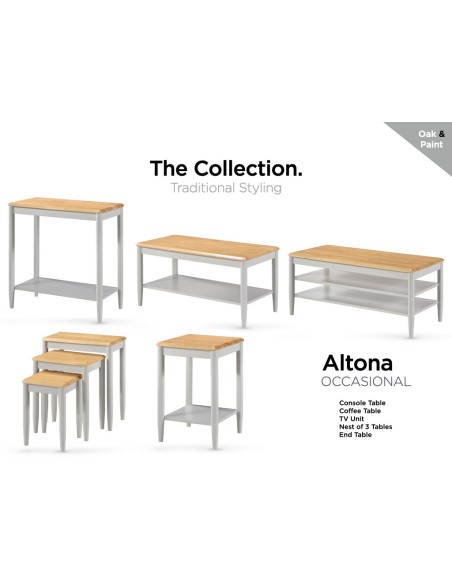 Altona TV Unit - Stone Grey/Light Oak