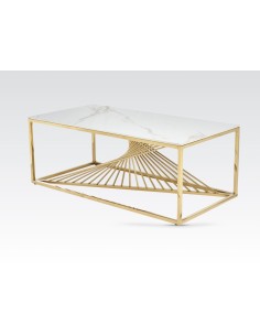 Calabria Coffee Table - Sintered Stone and Gold