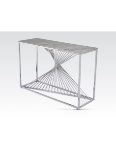 Calabria Console Table - Sintered Stone/Stainless Steel 2
