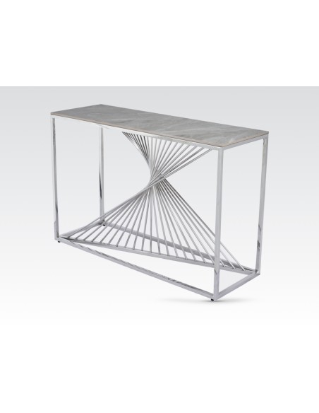 Calabria Console Table - Sintered Stone and Stainless Steel