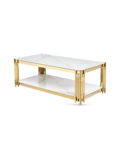 Belini Coffee Table - Sintered Stone and Gold