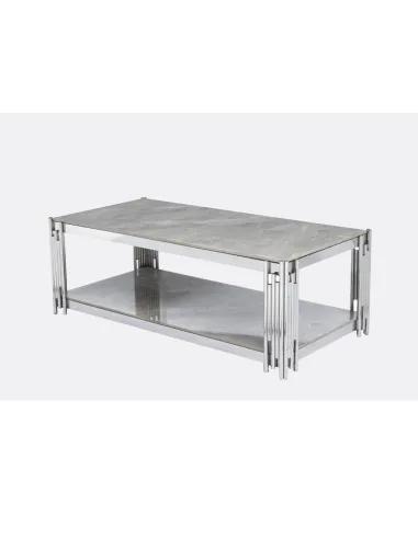 Belini Coffee Table - Sintered Stone and Stainless Steel