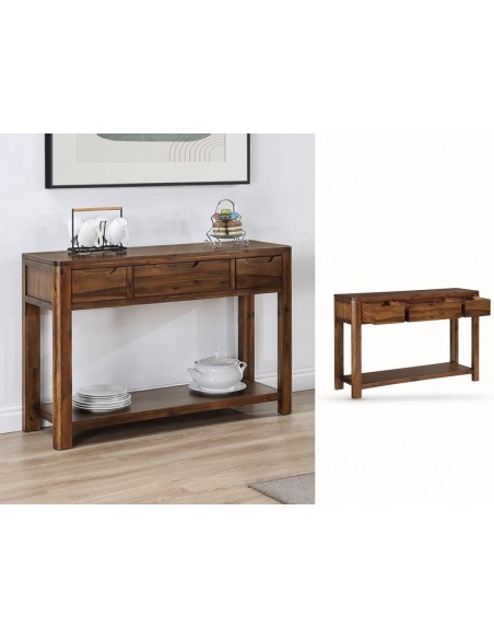 Monterey 3 Drawer Console Table - Acacia