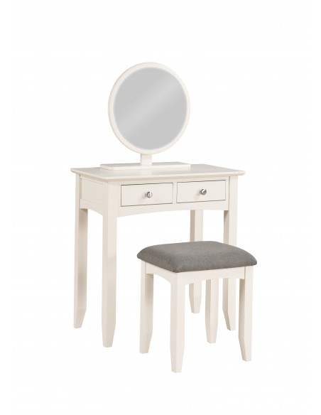 Luciana Dressing Table & Stool Set - Ivory