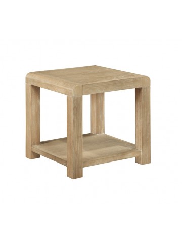 Tennessee End Table With Shelf - Washed Oak