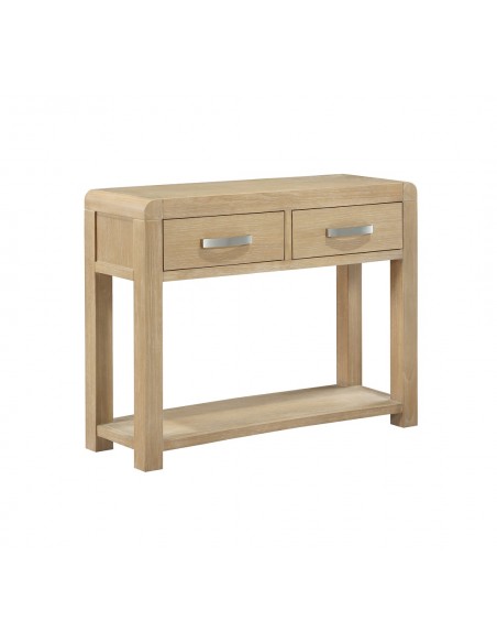 Tennessee 2 Drawer Console Table - Washed Oak