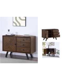 Nevada 1 Door 3 Drawer Sideboard - Mindi Wood 2