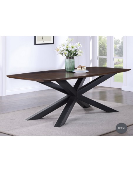 Nevada 220cm Dining Table - Mindi Wood