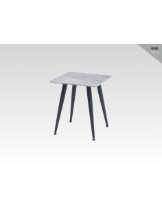 Argenta End Table - Sintered Stone/Black