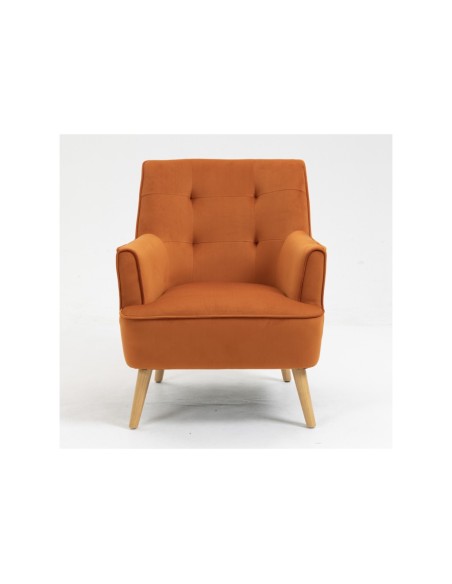 Tara Accent Chair - Burnt Orange Velvet