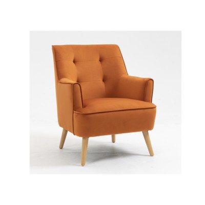 Tara Accent Chair - Burnt Orange Velvet