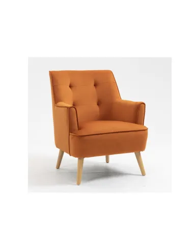 Tara Accent Chair - Burnt Orange Velvet