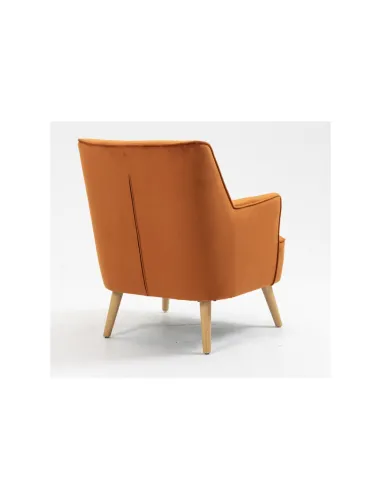 Tara Accent Chair - Burnt Orange Velvet