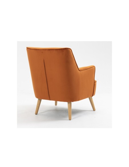 Tara Accent Chair - Burnt Orange Velvet
