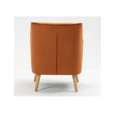Tara Accent Chair - Burnt Orange Velvet
