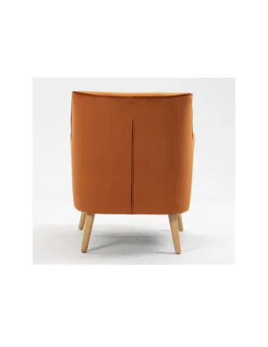 Tara Accent Chair - Burnt Orange Velvet