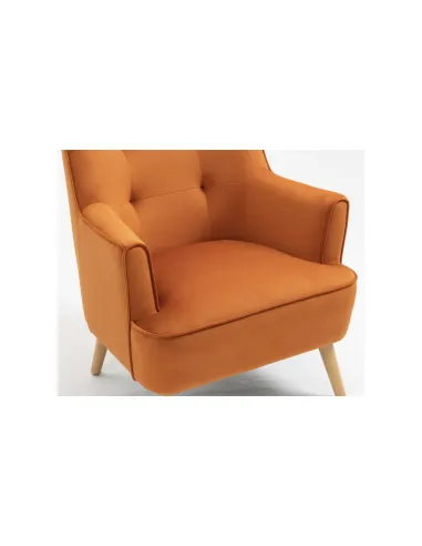 Tara Accent Chair - Burnt Orange Velvet