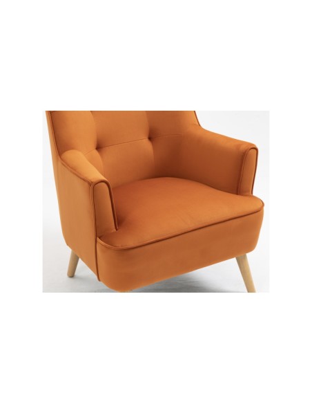 Tara Accent Chair - Burnt Orange Velvet