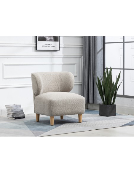 Josie Armless Accent Chair - Grey Fabric