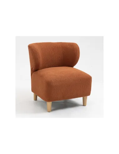 Josie Armless Accent Chair - Rust Fabric
