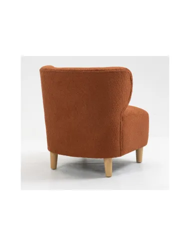 Josie Armless Accent Chair - Rust Fabric
