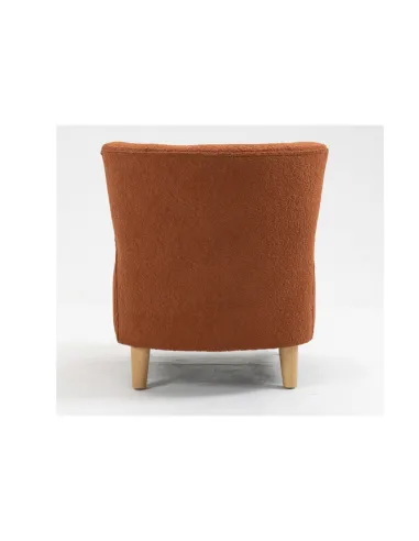 Josie Armless Accent Chair - Rust Fabric