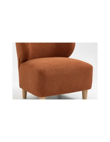 Josie Armless Accent Chair - Rust Fabric