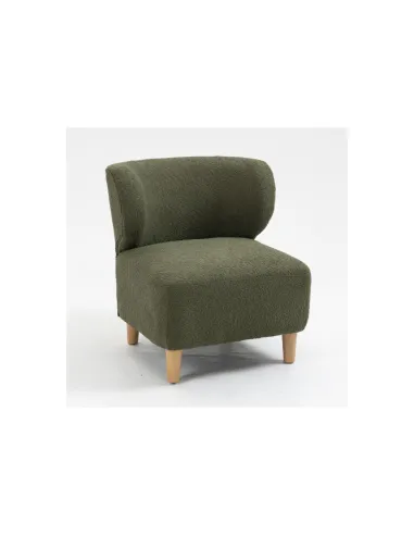 Josie Armless Accent Chair - Moss Fabric