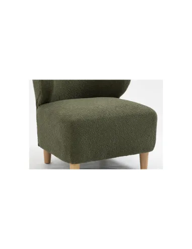 Josie Armless Accent Chair - Moss Fabric