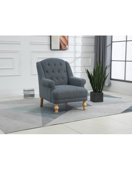 Charlotte Accent Armchair - Ocean Fabric