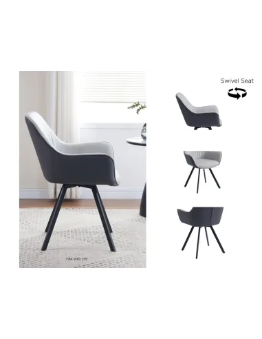 Naples Dining Chair - Two Tone Grey