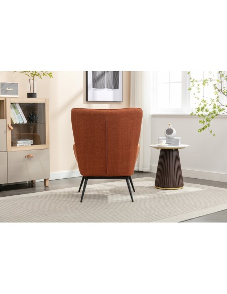 Katelyn Accent Chair with Stool - Copper