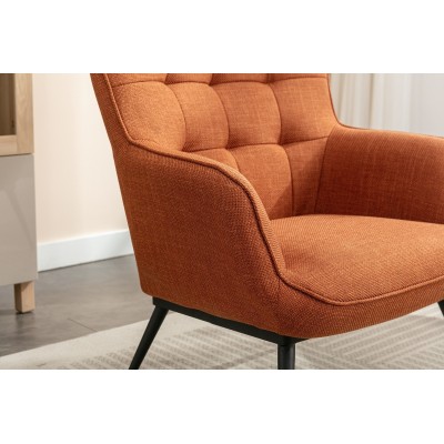 Katelyn Accent Chair with Stool - Copper
