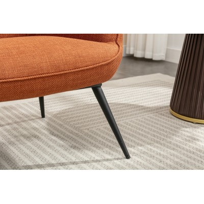 Katelyn Accent Chair with Stool - Copper