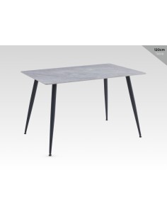 Argenta 120cm Fixed Dining Table - Sintered Stone/Black