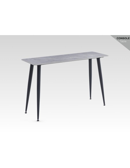 Argenta Console Table - Sintered Stone/Black
