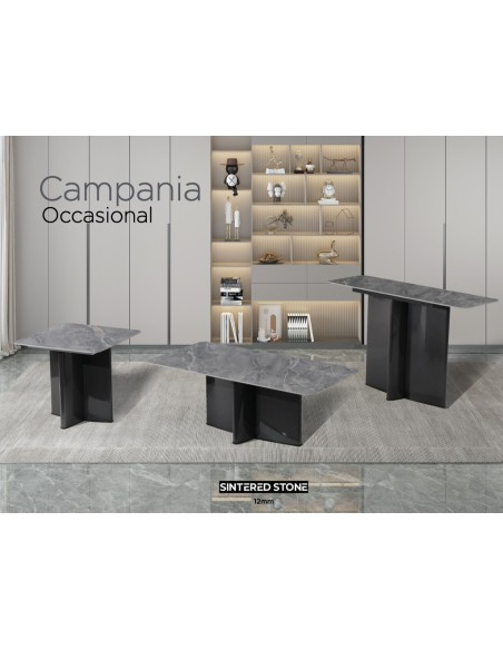 Campania End Table - Sintered Stone/Grey