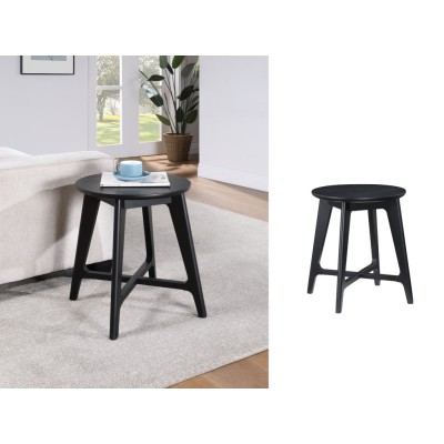Carrington Round Lamp Table - Black