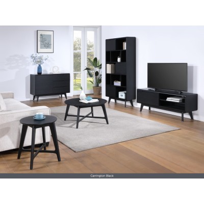 Carrington Round Lamp Table - Black