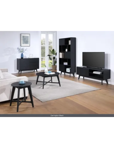 Carrington Round Lamp Table - Black