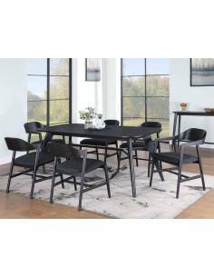 Carrington 180cm Dining Set - Black 2