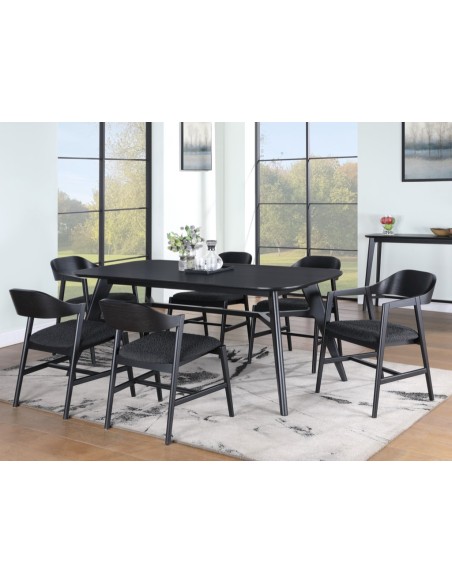 Carrington 180cm Dining Set - Black