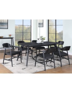 Carrington 140cm  Extension Dining Set - Black