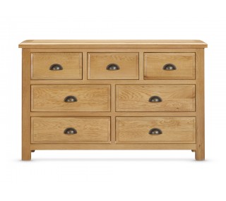 Lugano 3+4 Drawer Chest - Oak